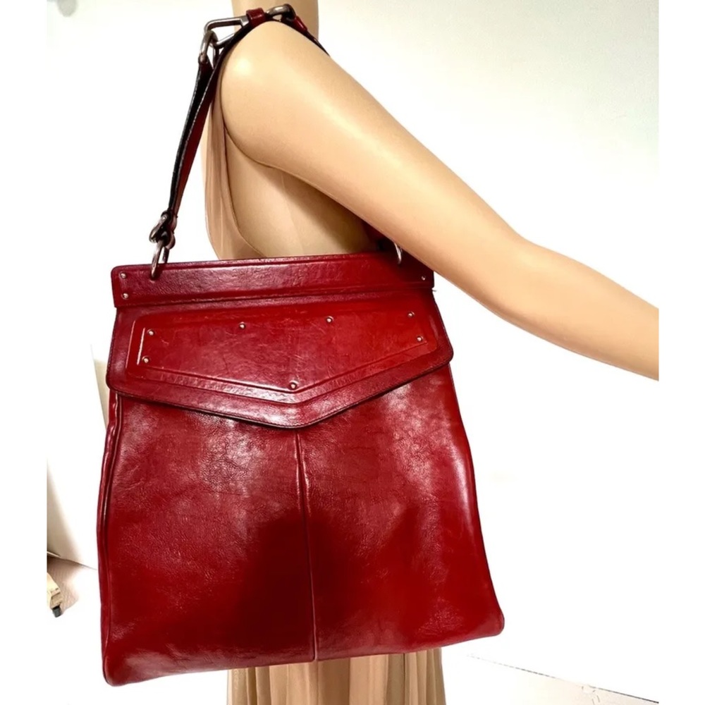 YSL TOM FORD SAINT LAUREN Red Cherry Vintage leather bag Sz L